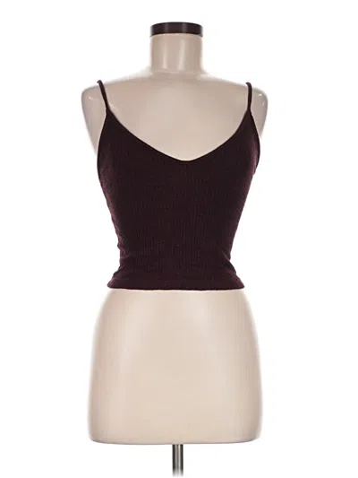 Pre-owned John Galt Sleeveless Top Burgundy Sweetheart Neckline Tops