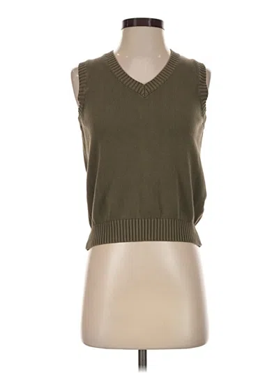 Pre-owned John Galt Sleeveless Top Green V-neck Tops