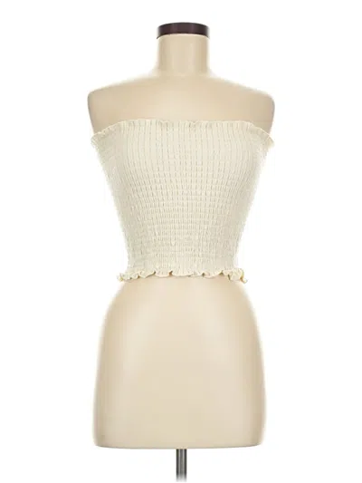 Pre-owned John Galt Sleeveless Top Ivory Strapless Neckline Tops