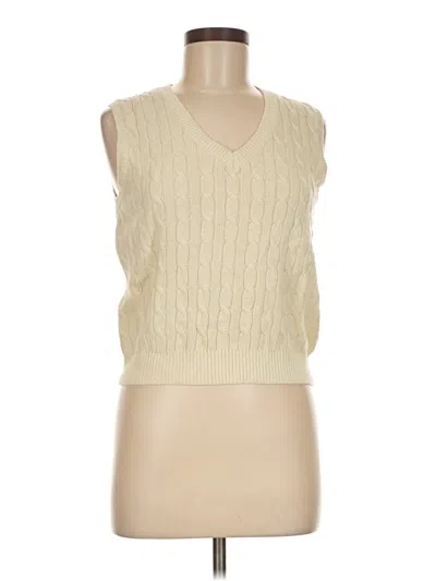 John Galt Sleeveless Top Ivory V-neck Tops
