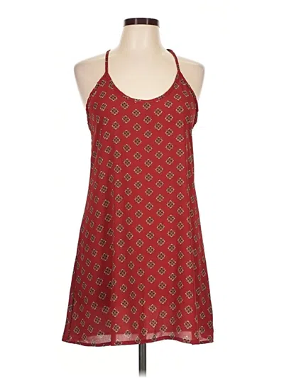 Pre-owned John Galt Sleeveless Top Red Halter Neckline Tops