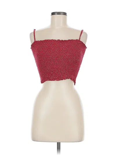 Pre-owned John Galt Sleeveless Top Red Strapless Neckline Tops