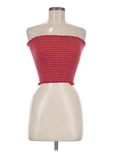 Pre-owned John Galt Sleeveless Top Red Strapless Neckline Tops