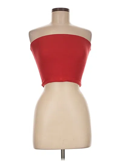 Pre-owned John Galt Sleeveless Top Red Strapless Neckline Tops