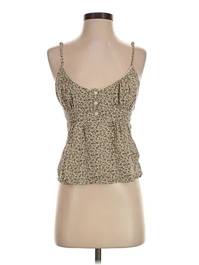 Pre-owned John Galt Sleeveless Top Tan Sweetheart Neckline Tops