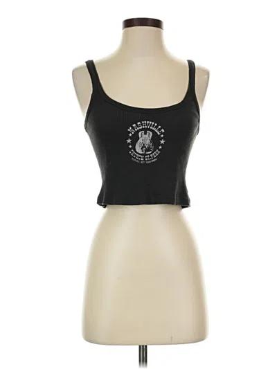 Pre-owned John Galt Tank Top Black Strapless Neckline Tops