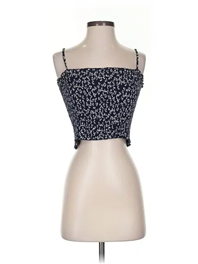 Pre-owned John Galt Tank Top Blue Strapless Neckline Tops