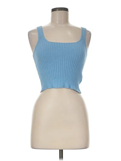 Pre-owned John Galt Tank Top Blue Strapless Neckline Tops