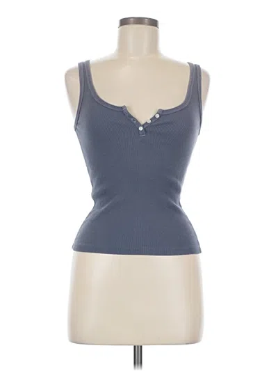 Pre-owned John Galt Tank Top Blue Sweetheart Neckline Tops