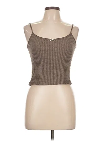 Pre-owned John Galt Tank Top Brown Strapless Neckline Tops