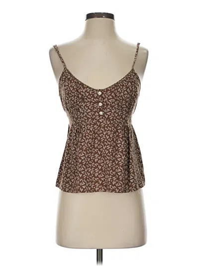 Pre-owned John Galt Tank Top Brown Sweetheart Neckline Tops