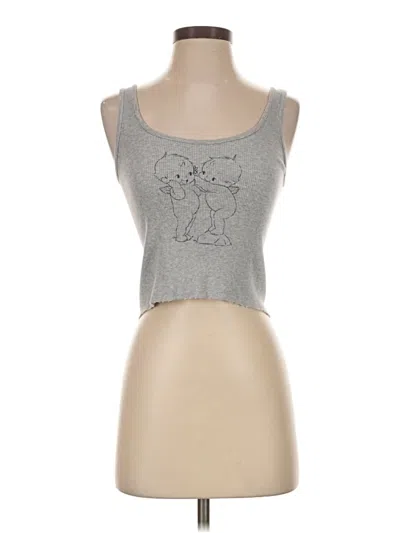 Pre-owned John Galt Tank Top Gray Sweetheart Neckline Tops