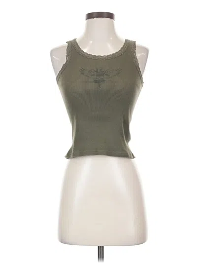 Pre-owned John Galt Tank Top Green Strapless Neckline Tops