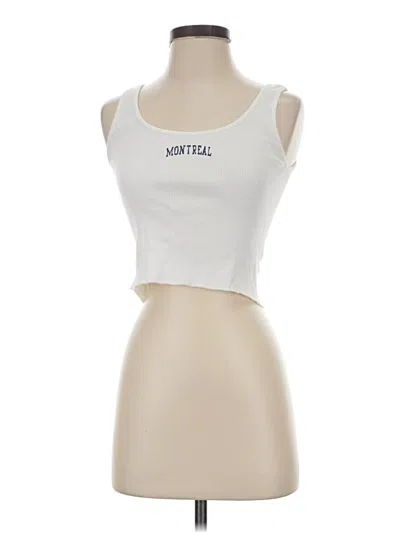 Pre-owned John Galt Tank Top Ivory Strapless Neckline Tops In White