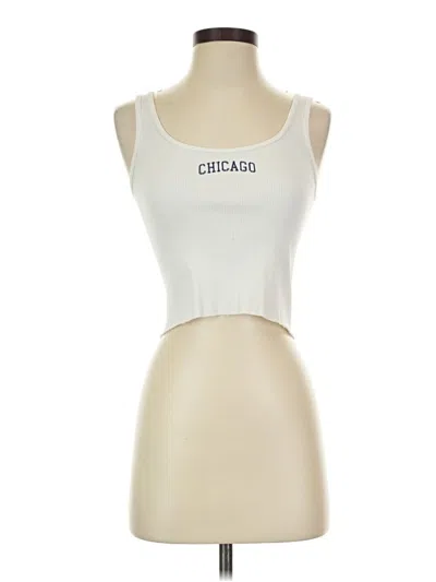 Pre-owned John Galt Tank Top Ivory Strapless Neckline Tops In White