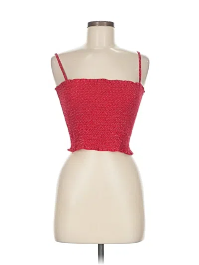 Pre-owned John Galt Tank Top Red Strapless Neckline Tops