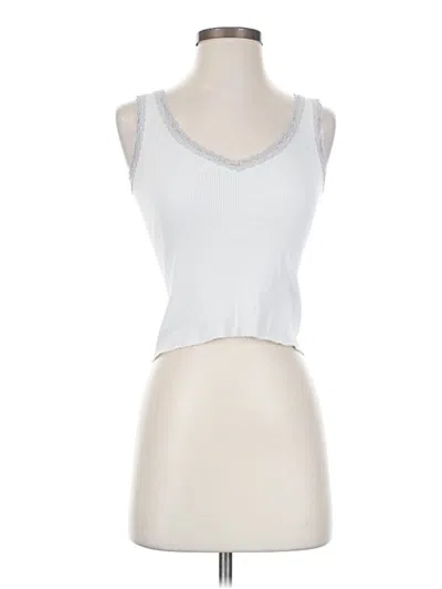 Pre-owned John Galt Tank Top Silver Strapless Neckline Tops