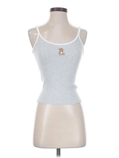 Pre-owned John Galt Tank Top Silver Strapless Neckline Tops