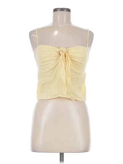 Pre-owned John Galt Tank Top Yellow Strapless Neckline Tops