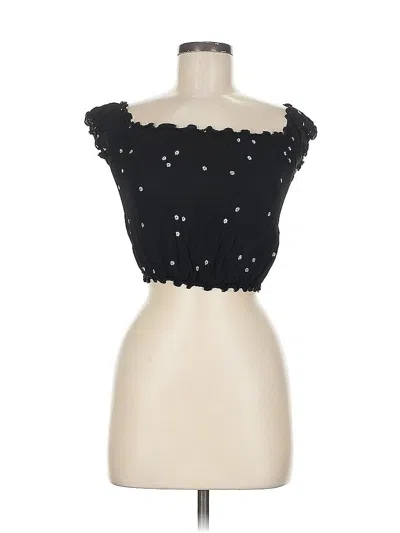 Pre-owned John Galt Tube Top Black Strapless Neckline Tops