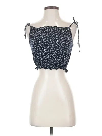 Pre-owned John Galt Tube Top Blue Strapless Neckline Tops