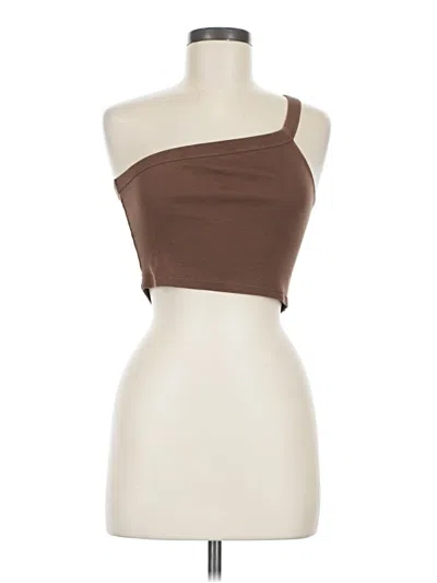 Pre-owned John Galt Tube Top Brown Strapless Neckline Tops