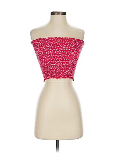 Pre-owned John Galt Tube Top Red Strapless Neckline Tops