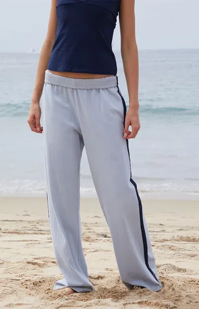 John Galt Women's Anastasia Side Stripe Baggy Sweatpants In Blue/navy