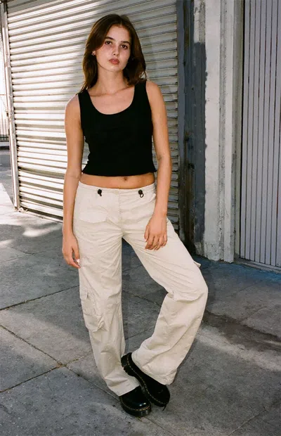 John Galt Women's Black Basic Mesh Scoop Tank Top