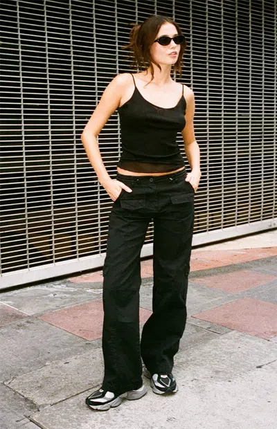 John Galt Women's Black Mesh Tank Top