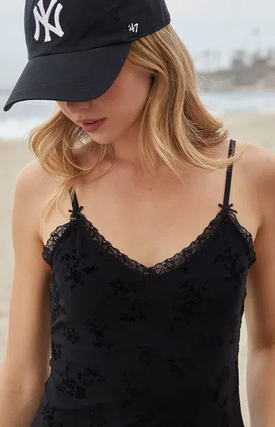 John Galt Women's Black Nicolette Lace Tank Top