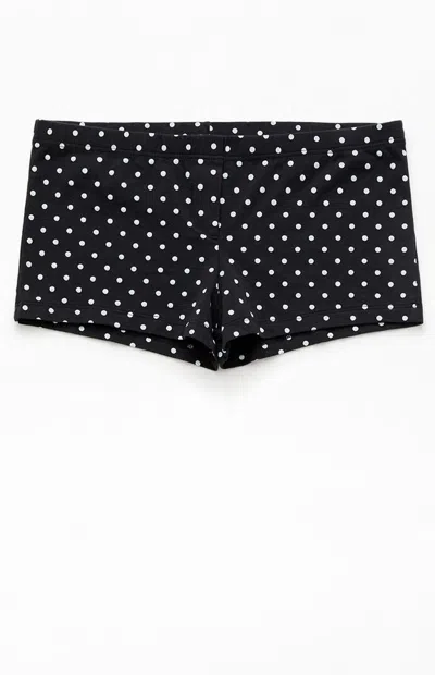 John Galt Women's Black Polka Dot Boxer Shorts In Blue In Multi