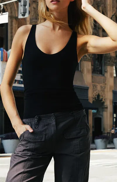 John Galt Women's Black V-neck Tank Top