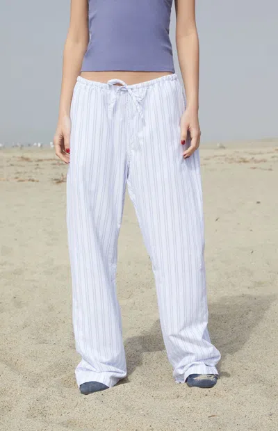 John Galt Women's Blue & White Striped Anastasia Lounge Pants In Blue/white