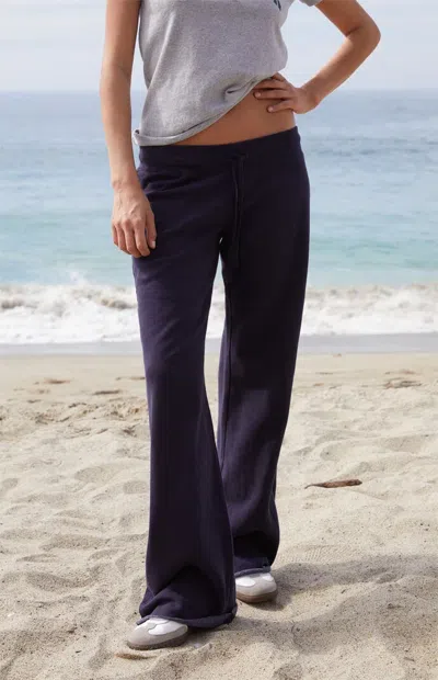 John Galt Women's Blue Hilary Soft Yoga Baggy Sweatpants