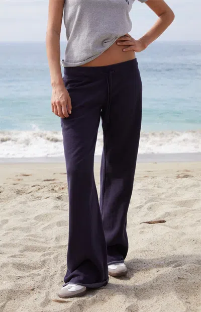 John Galt Women's Blue Hilary Soft Yoga Baggy Sweatpants In Black