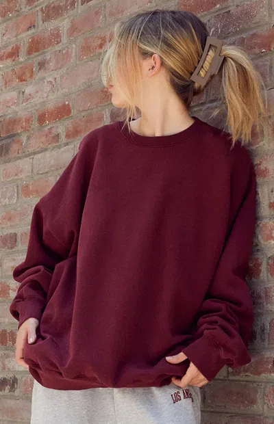 John Galt Women's Burgundy Crew Neck Sweatshirt