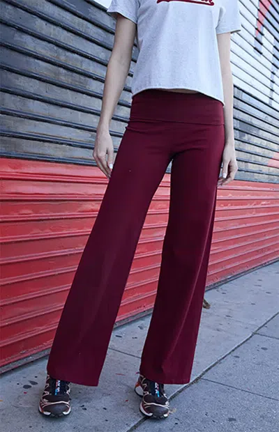 John Galt Women's Burgundy Priscilla Flare Pants