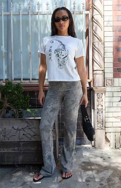 John Galt Women's Camo Priscilla Flare Pants In Military In Gray