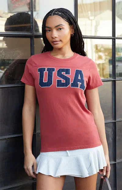 John Galt Women's Cecillia Usa T-shirt In Red