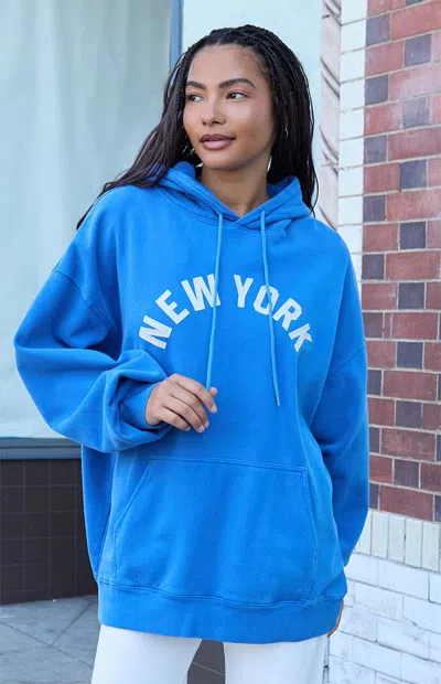 John Galt Women's Christy New York Oversized Hoodie In Blue