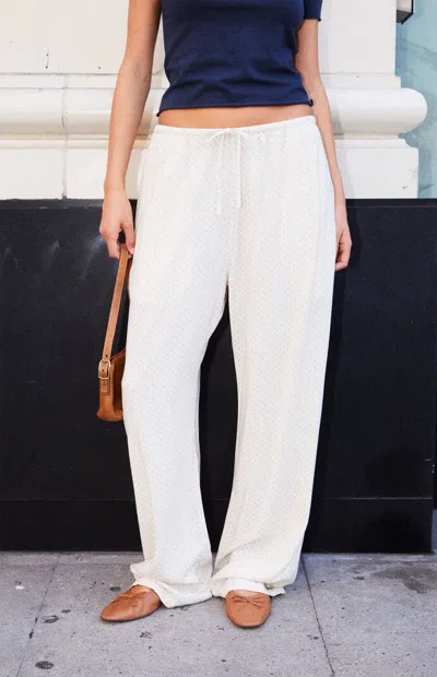 John Galt Women's Cream Floral Anastasia Tie Sweatpants
