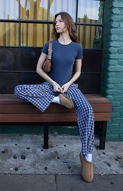 John Galt Women's Dark Blue Loreen Short Sleeve Top