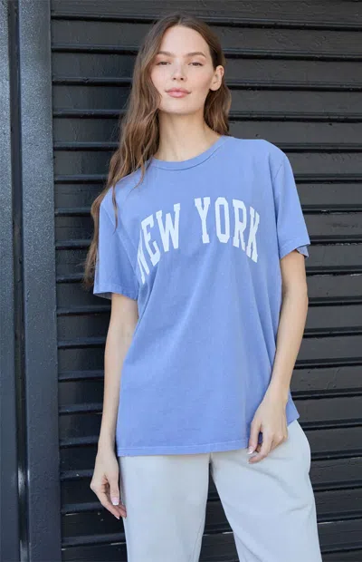 John Galt Women's Dark Gray Penelope New York Oversized T-shirt In Blue