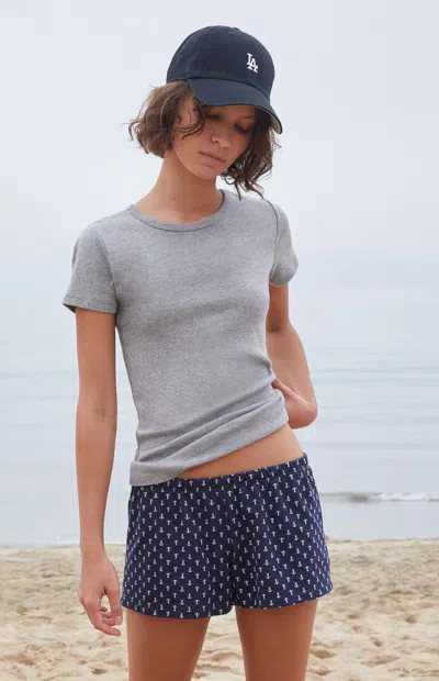 John Galt Women's Emery Anchor Sweat Shorts In Blue