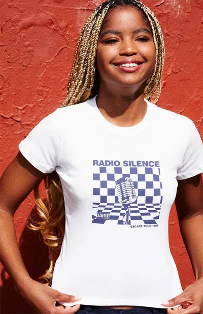 John Galt Women's Emma Radio Silence T-shirt In White