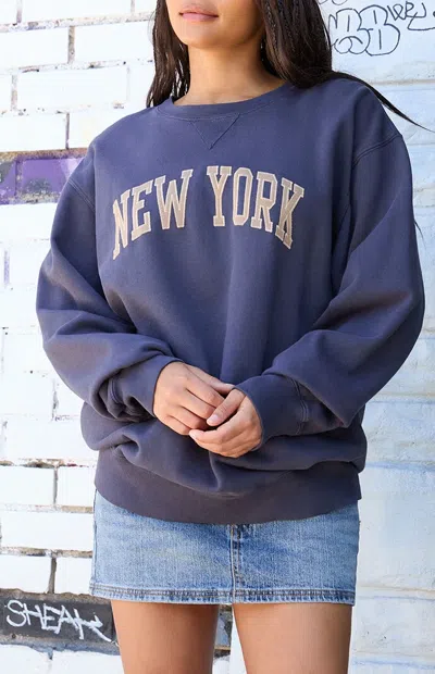 John Galt Women's Erica Malibu Crew Neck Sweatshirt In Blue