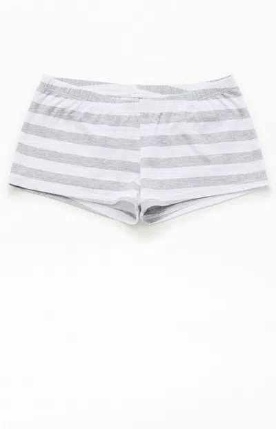 John Galt Women's Gray Striped Boxer Boyshorts