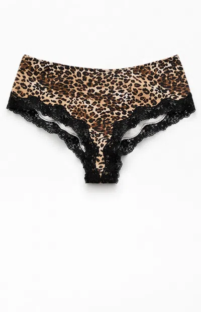 John Galt Women's Leopard Bikini Boxer Underwear In Brown
