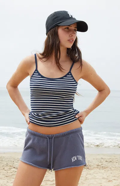 John Galt Women's Marcie New York Sweat Shorts In Dark Blue